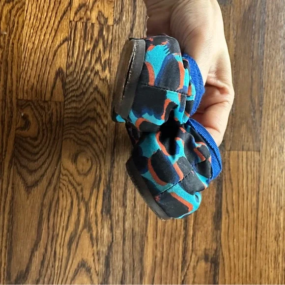 Lanvin silk ballet flats in a blue and orange leopard print EU38.5 US 7.5 - Picture 8 of 14